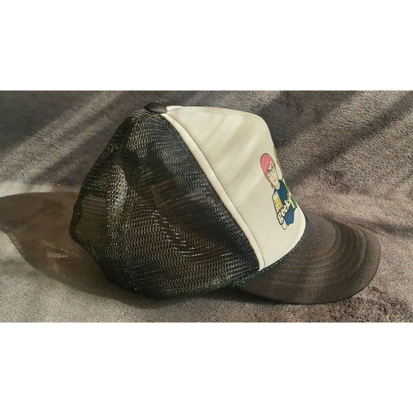 "GEEKS WHO DRINK" BLACK & WHITE SNAPBACK MESH BACK HAT - Picture 2 of 5